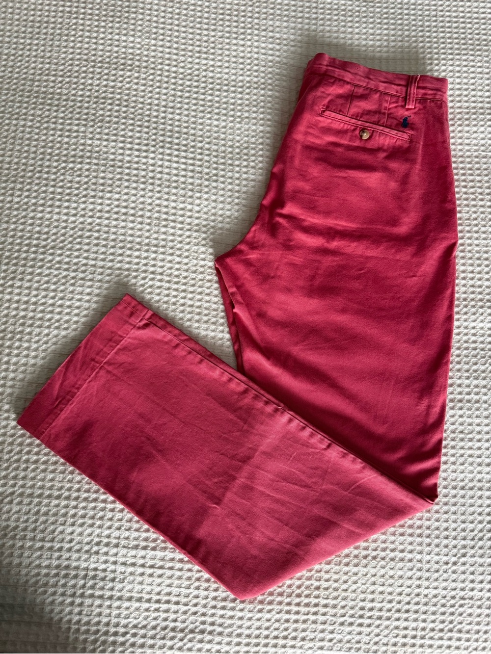 Like New Ralph Lauren Polo Chino pantCoral Pink Polo Pants with Navy Pony - Picture 2 of 9